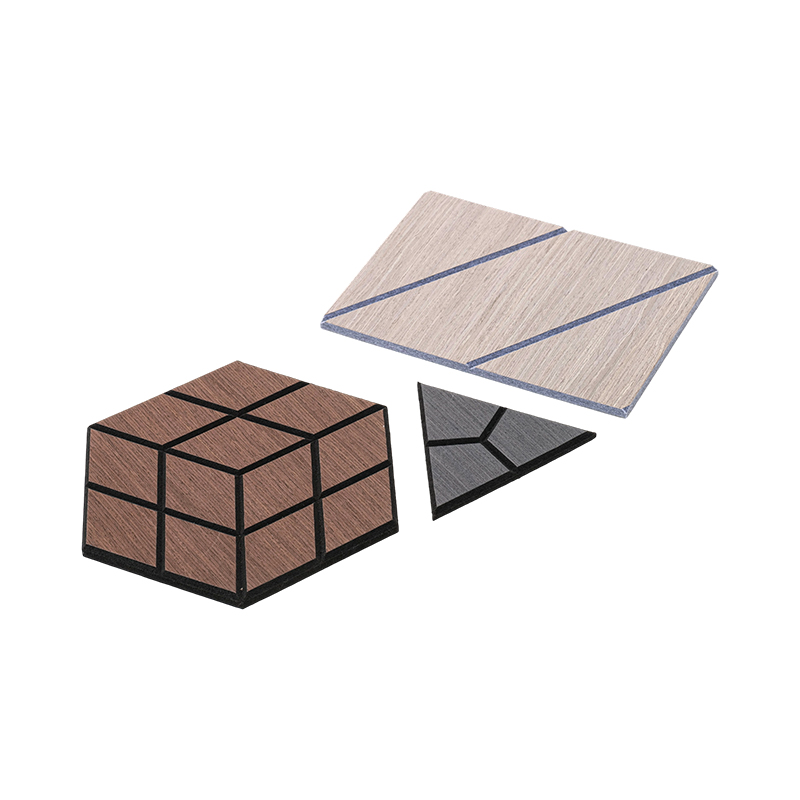 内壁および天井パネル用の 3D 音響木製ベニヤスラット壁パネル