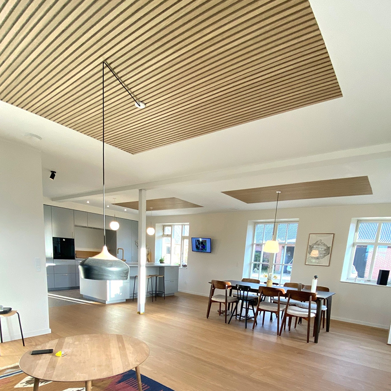 Akupanel デザイン木製音響壁パネル 3D モデル防音木製スラット家庭用ホテル学校映画館病院使用