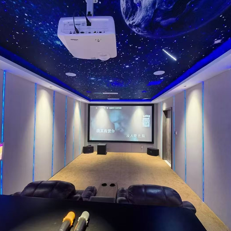 現代の美的光ファイバー天井寝室ホームシアター星空屋根プロジェクターライト 3D モデルデザイン音響パネル